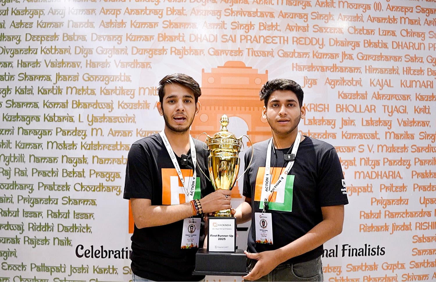 Winners holding the trophy