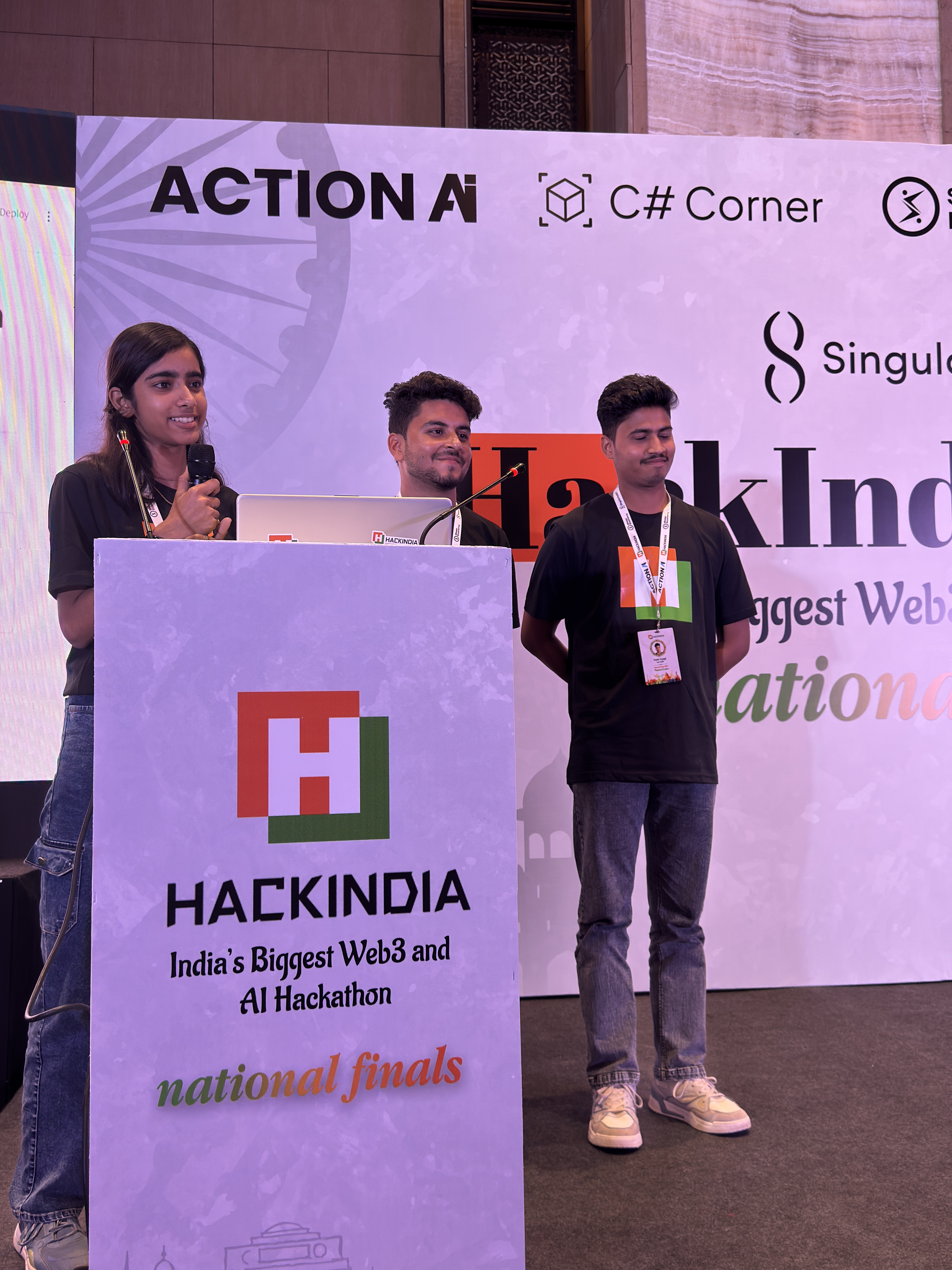 Team presenting at national finals