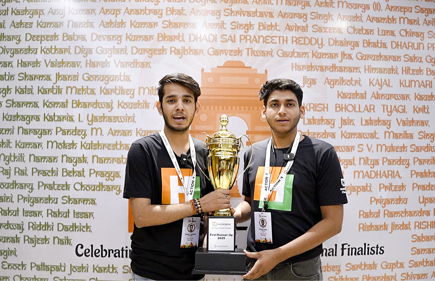 Winners holding the trophy
